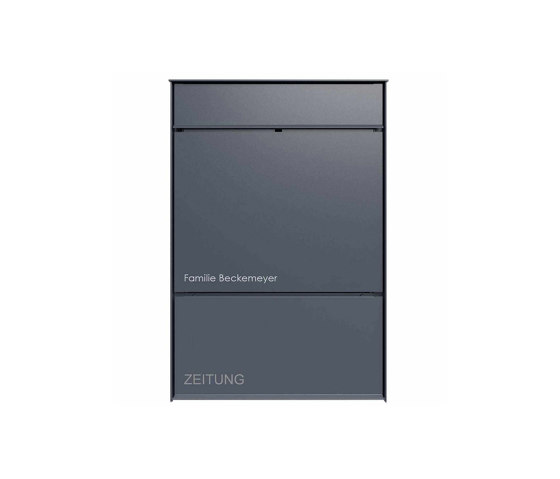 Goethe | Design surface-mounted letterbox GOETHE AP with newspaper compartment - RAL of your choice | Mailboxes | Briefkasten Manufaktur