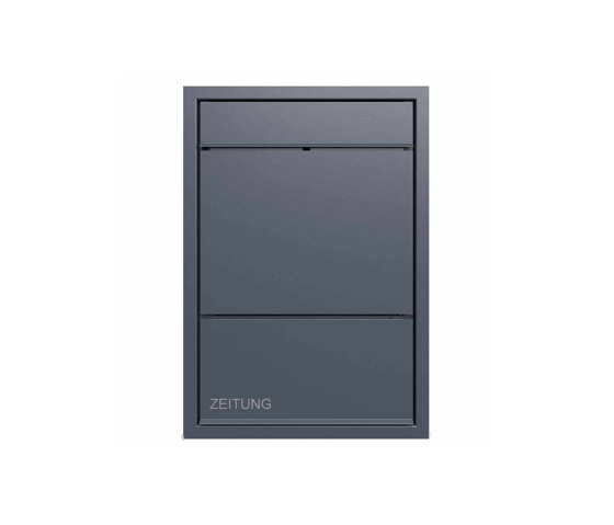 Goethe | Design flush-mounted letterbox GOETHE UP with newspaper compartment - RAL of your choice | Boîtes aux lettres | Briefkasten Manufaktur