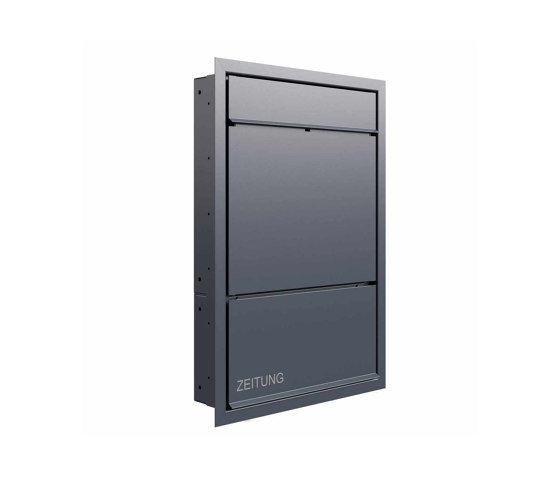 Goethe | Design flush-mounted letterbox GOETHE UP with newspaper compartment - RAL of your choice | Buzones | Briefkasten Manufaktur