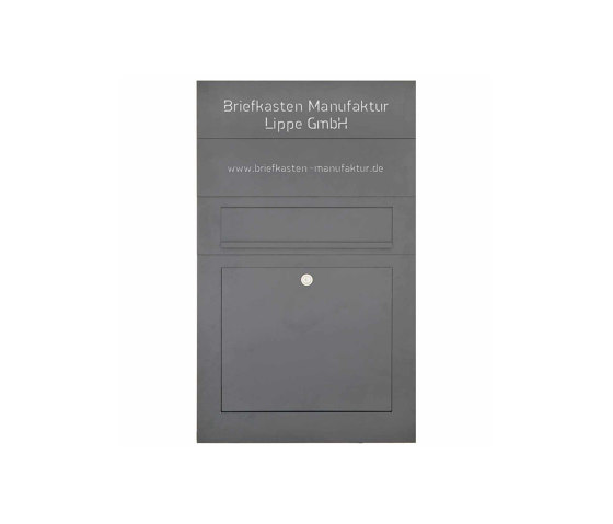 Division | Stainless steel letterbox Division BIG - RAL as desired - Bell intercom - House number flush-mounted or in-wall variant 100mm | Buchette lettere | Briefkasten Manufaktur