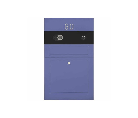 Division | Stainless steel letterbox Division BIG - BI-Color Edition - Comelit Switch VIDEO complete set - 2-wire flush-mounted variant 100mm | Buzones | Briefkasten Manufaktur