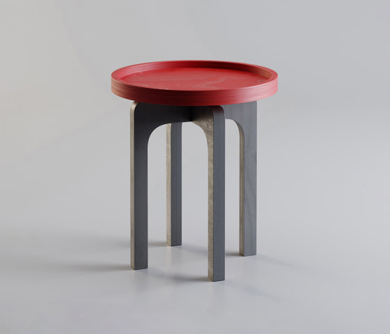 Arco | Chiasmo-basalt grey and ruby red | Tables basses | MoodWood