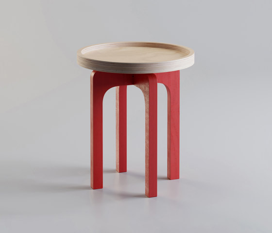 Arco | Chiasmo-natural and ruby red | Coffee tables | MoodWood