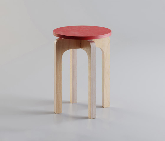 Arco | Confidenza 45-natural and ruby red | Stools | MoodWood