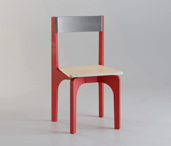 Arco | Tua-natural, ruby red and basalt grey | Chairs | MoodWood