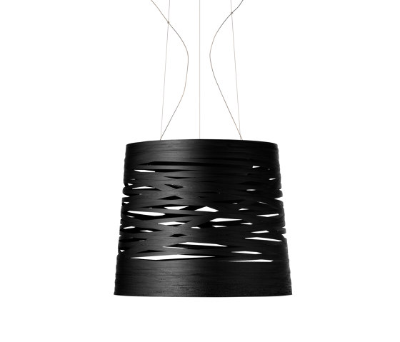 Tress suspension large black | Suspended lights | Foscarini