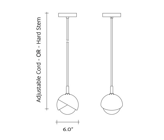 Benedict | Pendant - 6 inch (Satin Nickel) | Pendelleuchten | Trella