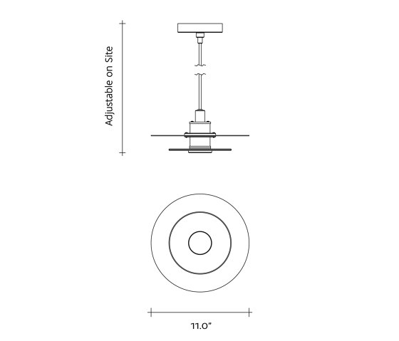 Klein | Pendant - 11 inch (Ginkgo etch in eggshell) | Suspensions | Trella