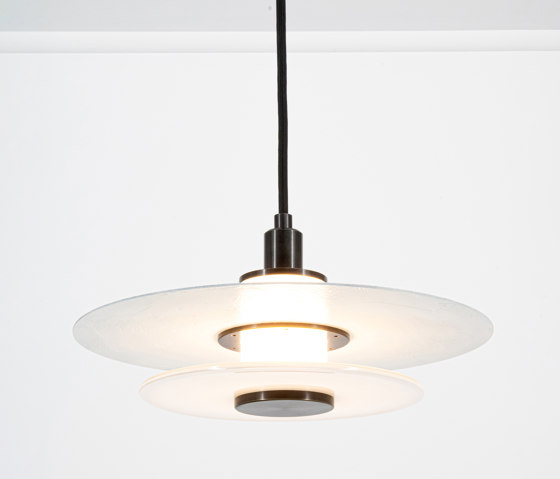 Klein | Pendant - 11 inch (Ginkgo etch in eggshell) | Suspended lights | Trella