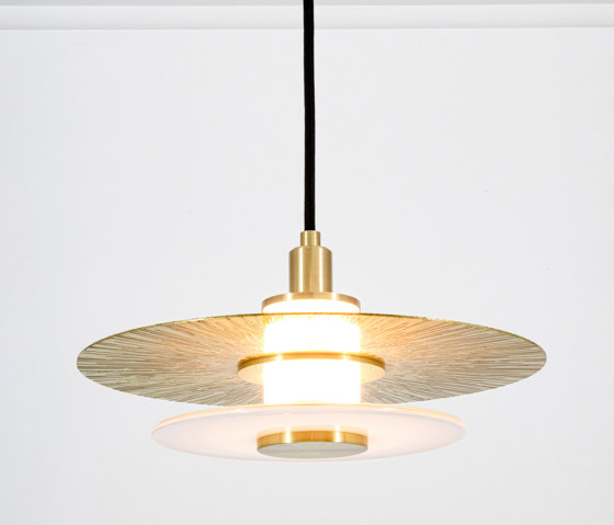 Klein | Pendant - 11 inch (Klein etch in polished brass) | Suspended lights | Trella