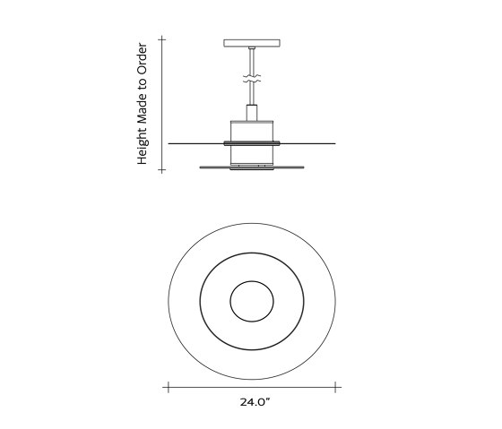 Klein | Pendant - 24 inch (Klein etch / Satin brass) | Lampade sospensione | Trella