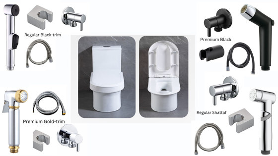 WuduMate Douche/Shattaf Set with Stop Valve | Grifería para bidés | WuduMate