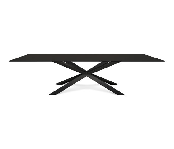 Mea induction dining table | Grum Black | Cross legs | Hobs | ATOLL