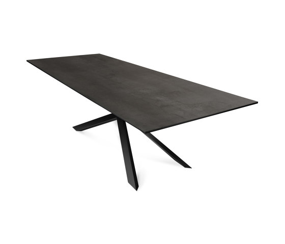 Mea induction dining table | Malm Black | Cross legs | Hobs | ATOLL