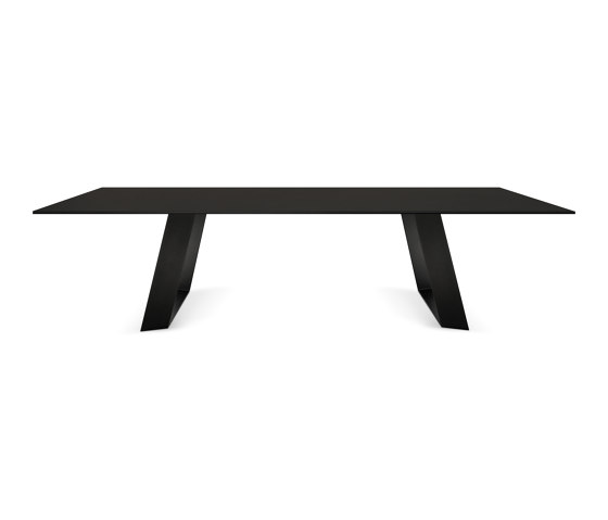 Mea induction dining table | Grum Black | Dura Edge legs | Hobs | ATOLL