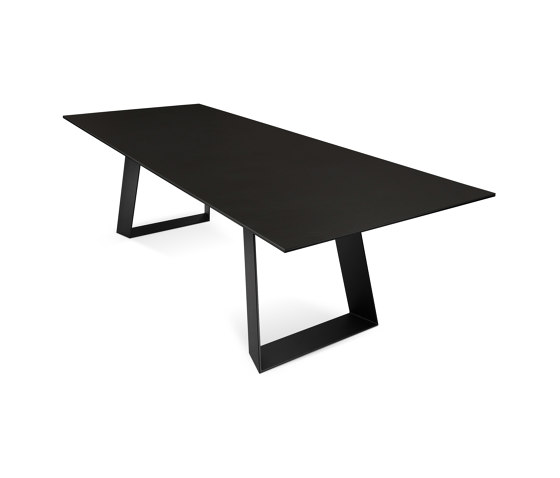 Mea induction dining table | Grum Black | Dura Edge legs | Hobs | ATOLL