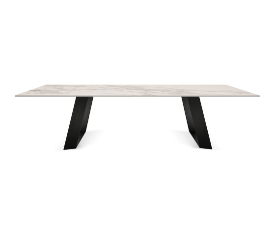 Mea mesa con inducción | Torano Statuario | Dura Edge patas de mesa | Placas de cocina | ATOLL