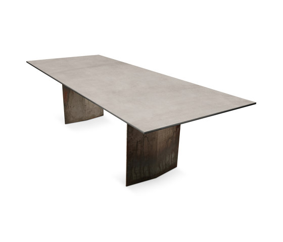 Mea tavolo da pranzo a induzione | Cosmo Grey | Frame gambe del tavolo | Piani cottura | ATOLL