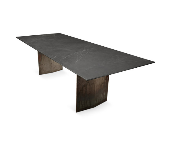 Mea tavolo da pranzo a induzione | Pietra Grey Matte | Frame gambe del tavolo | Piani cottura | ATOLL