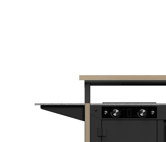 Multo Chef Outdoor kitchen | black | with counter | Hobs | ATOLL