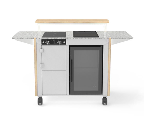 Multo Chef Outdoor kitchen | white | with fridge | with counter | Hobs | ATOLL
