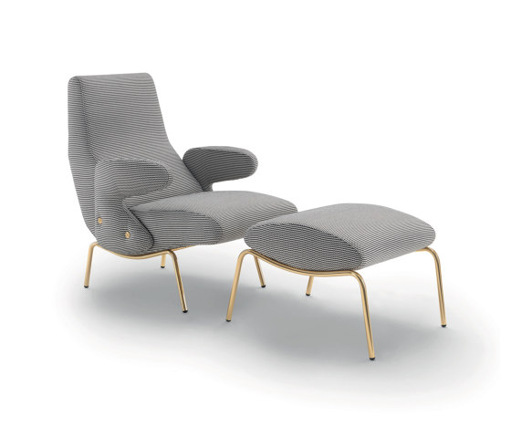 Delfino Armchair  - Version with galvanic gold lacquered base CAPSULE COLLECTION | Armchairs | ARFLEX