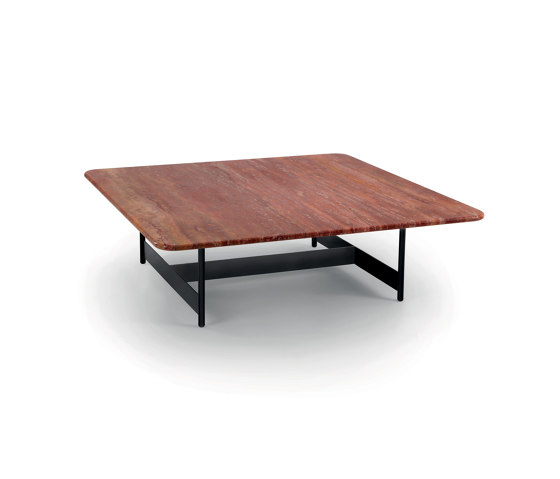Tokio Petite table 106x106 - Version avec plateau en Travertino rosso | Tables basses | ARFLEX
