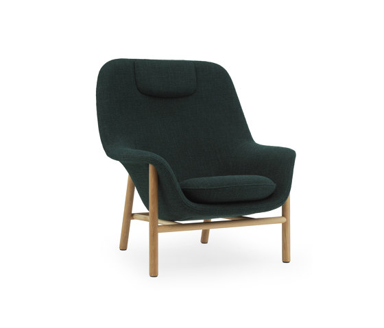 Drape Lounge Chair High With Headrest Oak | Fauteuils | Normann Copenhagen