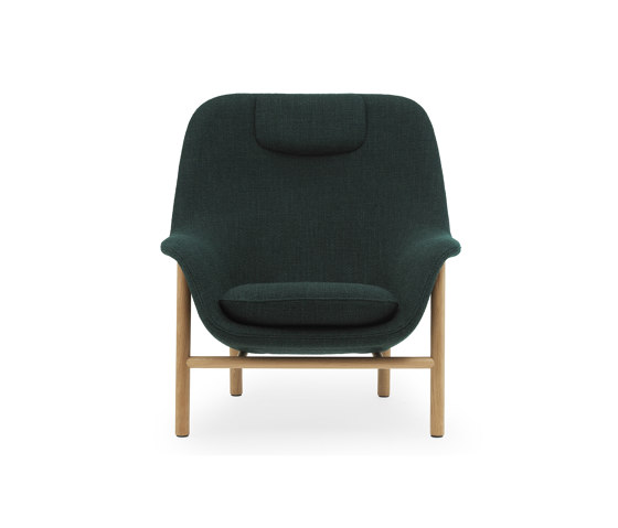 Drape Lounge Chair High With Headrest Oak | Armchairs | Normann Copenhagen
