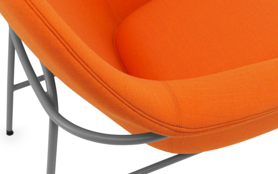 Drape Lounge Chair Low Grey Steel Remix | Sessel | Normann Copenhagen