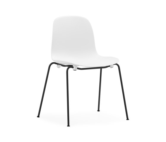 Form Chair Stacking Black Steel White | Stühle | Normann Copenhagen