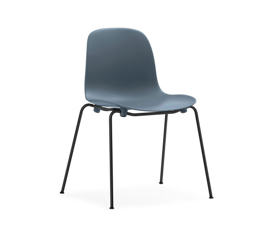 Form Chair Stacking Black Steel Blue | Chairs | Normann Copenhagen