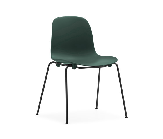 Form Chair Stacking Black Steel Green | Chairs | Normann Copenhagen