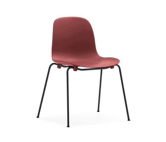 Form Chair Stacking Black Steel Red | Chaises | Normann Copenhagen