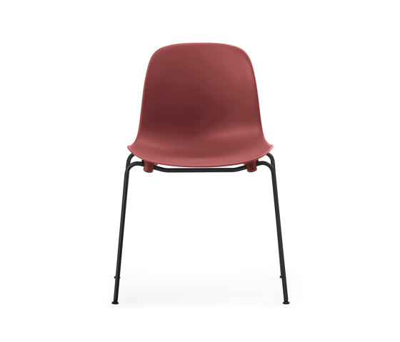 Form Chair Stacking Black Steel Red | Sedie | Normann Copenhagen