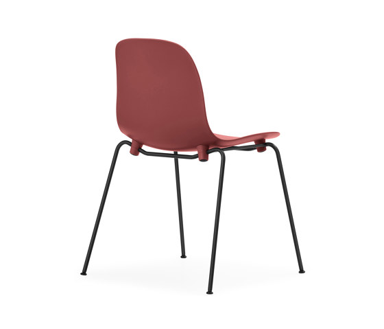 Form Chair Stacking Black Steel Red | Sillas | Normann Copenhagen