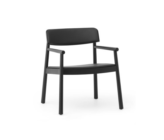 Timb Lounge Armchair Upholstery, Black/ Black leather | Sessel | Normann Copenhagen