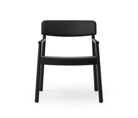 Timb Lounge Armchair Upholstery, Black/ Black leather | Sillones | Normann Copenhagen