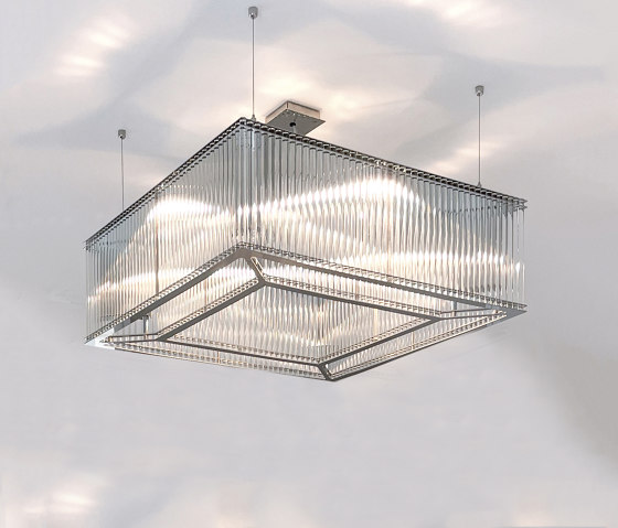 Stilio Uno Quadrat 600 | Lampade sospensione | Licht im Raum