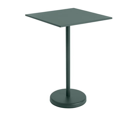 Linear Steel | Café Table | 70 x 70 h: 105 cm / 27.6 x 27.6 h: 41.3" | Tavoli bistrò | Muuto