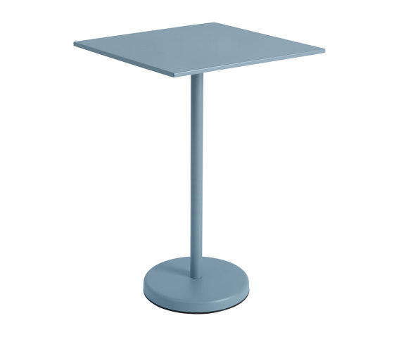 Linear Steel | Café Table | 70 x 70 h: 105 cm / 27.6 x 27.6 h: 41.3" | Bistrotische | Muuto