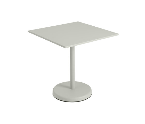 Linear Steel | Café Table | 70 x 70 h: 73 cm / 27.6 x 27.6 h: 28.7" | Bistrotische | Muuto
