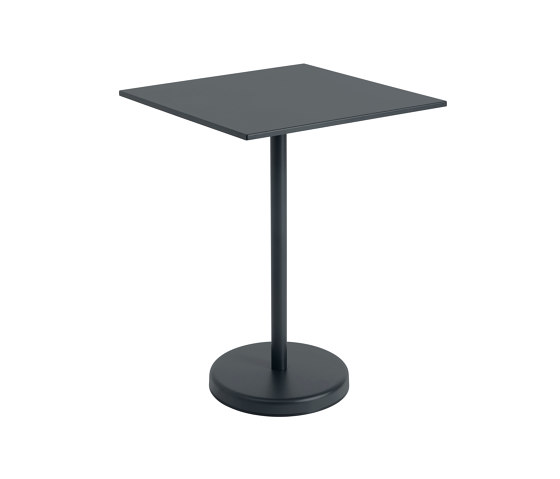 Linear Steel | Café Table | 70 x 70 h: 95 cm / 27.6 x 27.6 h: 37.4" | Tavoli bistrò | Muuto