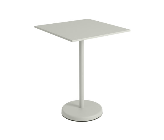 Linear Steel | Café Table | 70 x 70 h: 95 cm / 27.6 x 27.6 h: 37.4" | Tavoli bistrò | Muuto