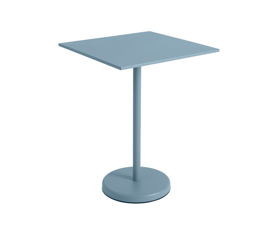 Linear Steel | Café Table | 70 x 70 h: 95 cm / 27.6 x 27.6 h: 37.4" | Mesas de bistro | Muuto