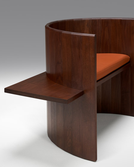 Sit, Set Chair (Black Walnut, Caramel Leather) | Sedie | Roll & Hill