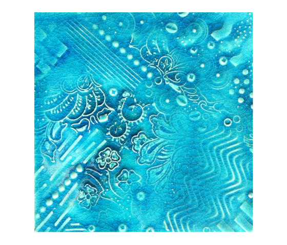 Impronte 20x20 - Imp1R VA913 azzurro | Piastrelle ceramica | Acquario Due
