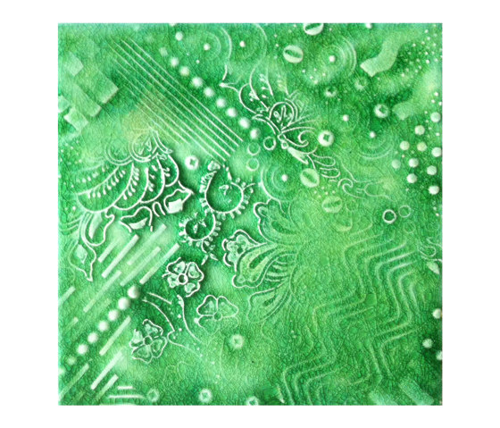 Impronte 20x20 - Imp1R VA950 Verde Menta | Baldosas de cerámica | Acquario Due