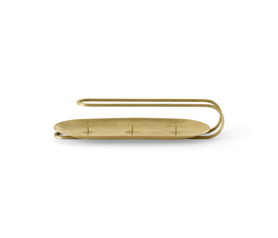 Clip Candle Holder, Table, 3-arm, H5 | Brass | Bougeoirs | Audo Copenhagen