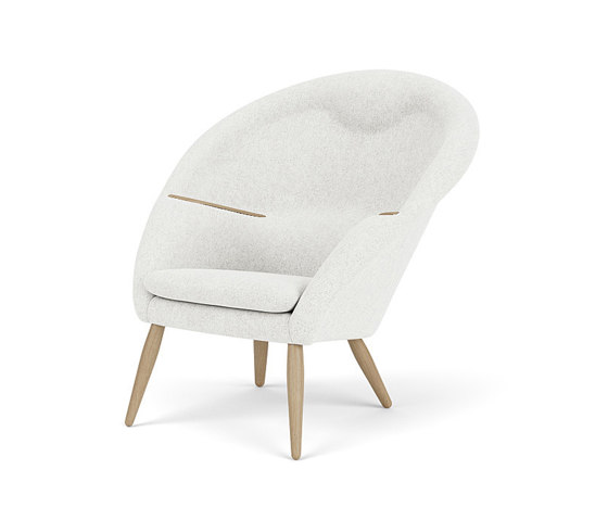 Oda, Lounge Chair | Natural Oak Base And Armrests / Hallingdal 0110 | Sillones | Audo Copenhagen